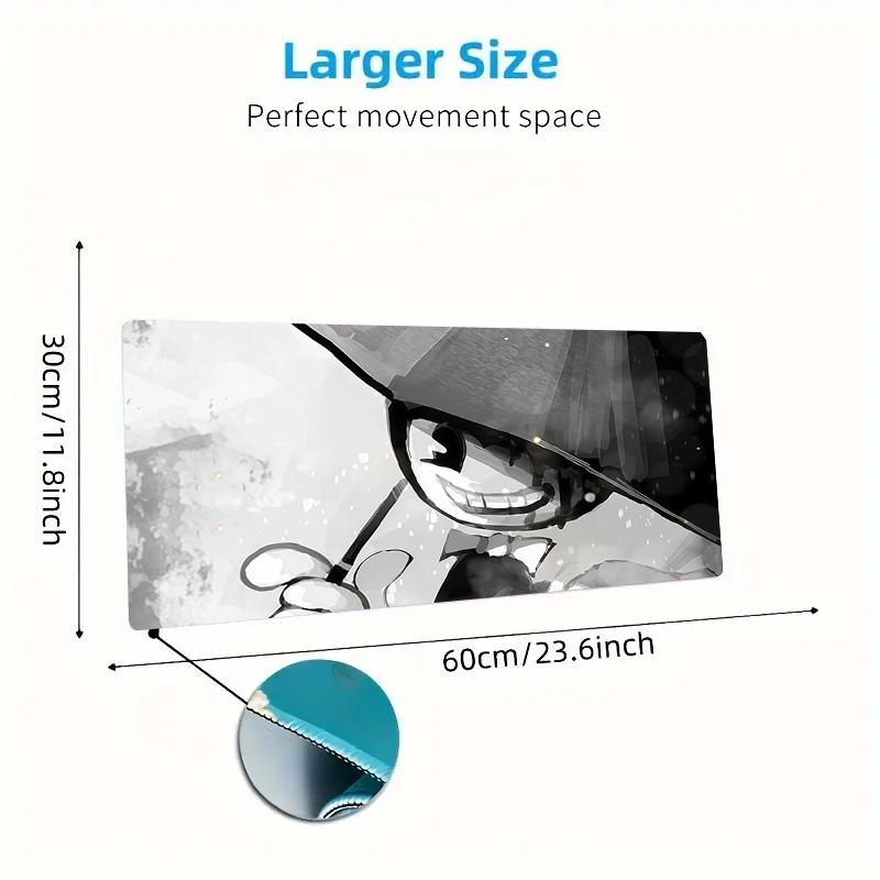 Bendy Print Cushion Non-slip Laptop Tablet Big Mousepad XXL Mat Mini PC Playmat With Lock edge