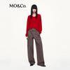 MO&Co. Women's Straight Fit Cotton Trousers