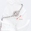Bracelet Peace White Zircon New Link Chain 925 Silver Trendy Jewelry Summer Gift For Women
