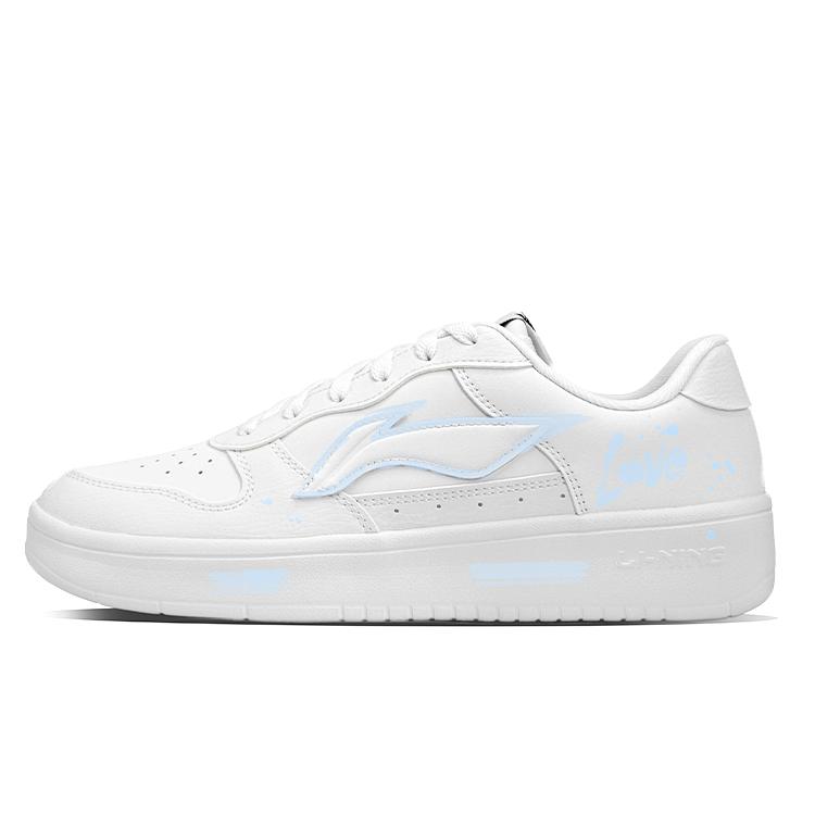 Li Ning Скользящая лодка Нескользящие Износостойкие Низкие Кеды для Скейтборда Унисекс Белые AGCS419-1((Team862-S-BOX)