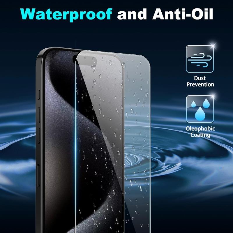 iPhone 16 Pro Privacy Screen Protector - Spyproof 3D Fully Covered Shatter-proof Tempered Glass, Bubble-free,easy To Install and Durable Against Drops