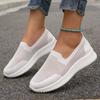 Повседневная женская обувь большого размера из сетчатого дышащего материала, новинка осени, женская удобная обувь на мягкой подошве и плоской подошве, из плетеного материала