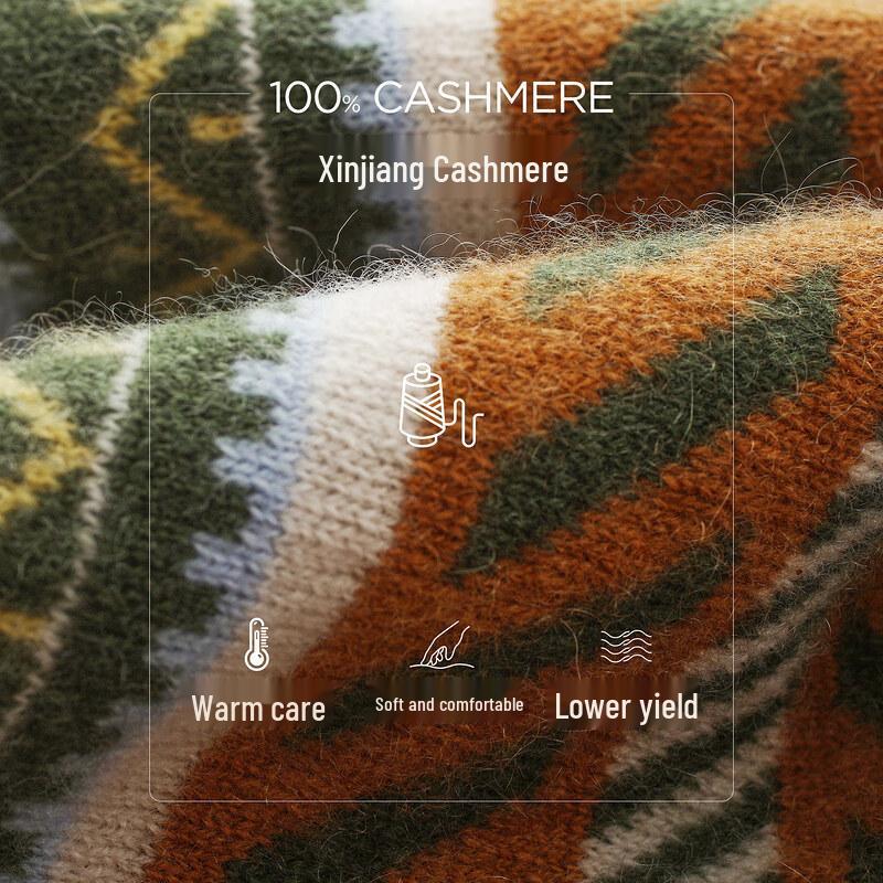 Komonboka 2025 Autumn/Winter Women's Fair Isle Cashmere Sweater