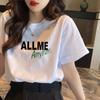 Women's Short-Sleeved T-shirt Loose Printed Hong Kong Style Simple Top