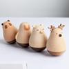 Wooden Tumbler Statue Ornament Miniature Model Christmas Ornaments Children Toy Desktop Decoration Home Decor
