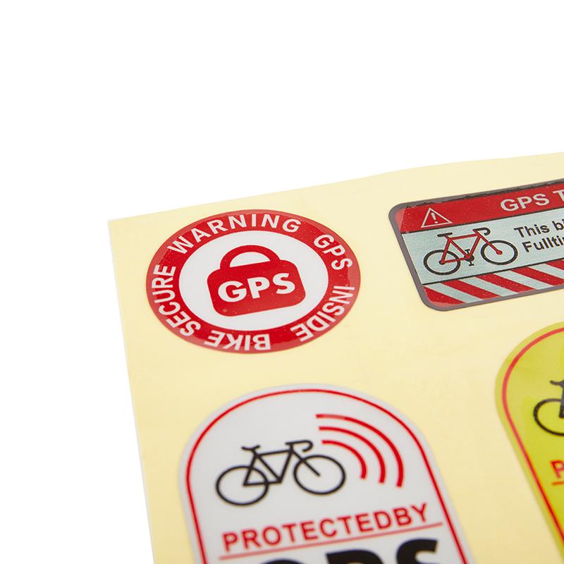 GPS TRACKING Alarm Sticker Reflective WARNING Motorcycle Bike Anti-Theft Sticker
