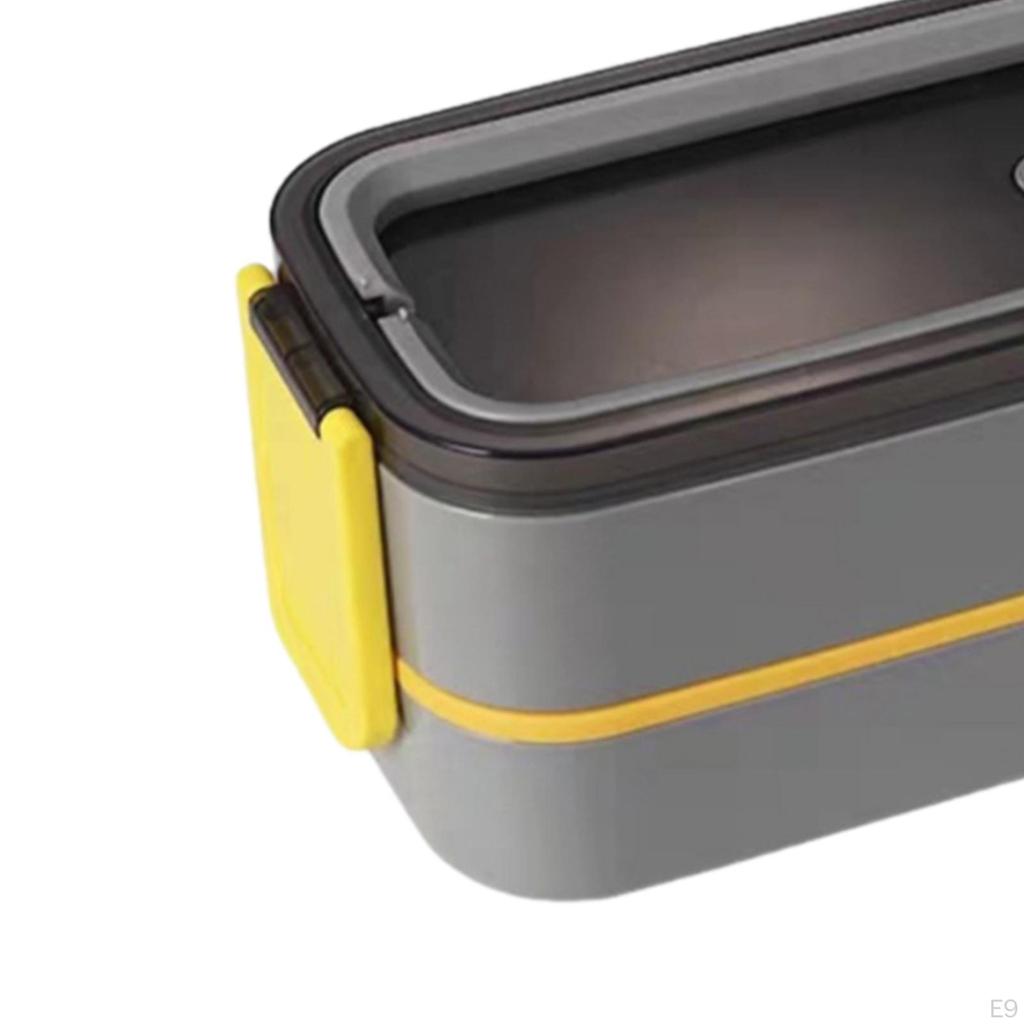 Двухслойный ланч-бокс Bento, герметичный, универсальный с перегородкой для пищевых продуктов для взрослых в кемпинге