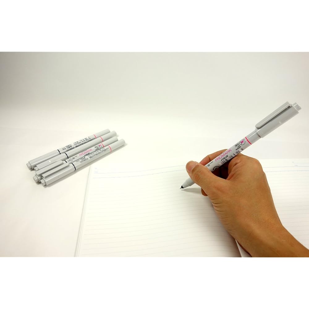 Маркер-хайлайтер Mitsubishi Pencil с шариковой ручкой Promark Permanent, Желтый, PB105T.2, Упаковка 10 шт.