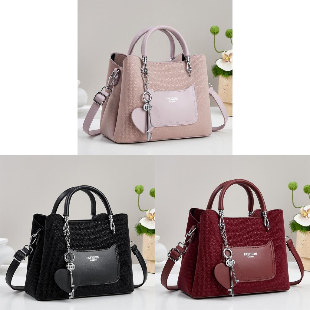 Pu Material Casual Single Shoulder Handbag With Zipper Pocket For Daily Use