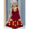 Girls Round Neck Sleeveless Vest Dress Dress Dresses Lovely Splicing Collision Colour Princess Dress 3D Digital Printing