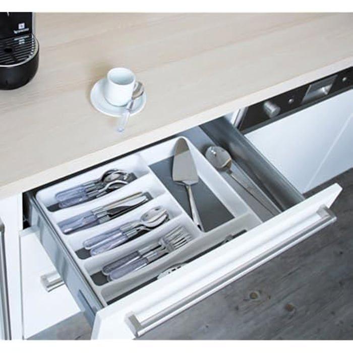 Cutlery Tray - M-Home - PLS262 - Bi-material - 6 Compartments - 39 X 31 X 4.5 Cm