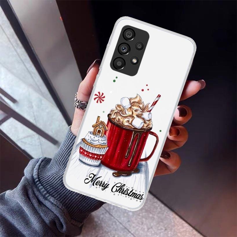 Winter Coffee Christmas Phone Case For Samsung Galaxy A17 A16 A15 A14 A13 A57 A56 A55 A54 A53 A37 A36 A35 A34 A33 A26 A25 A24 A2