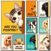 Are You Pooping Posters Funny Bathroom Sign Canvas Prints Cute Dog Cat Capybara Art for Painting Wall Pictures Toilet Decor