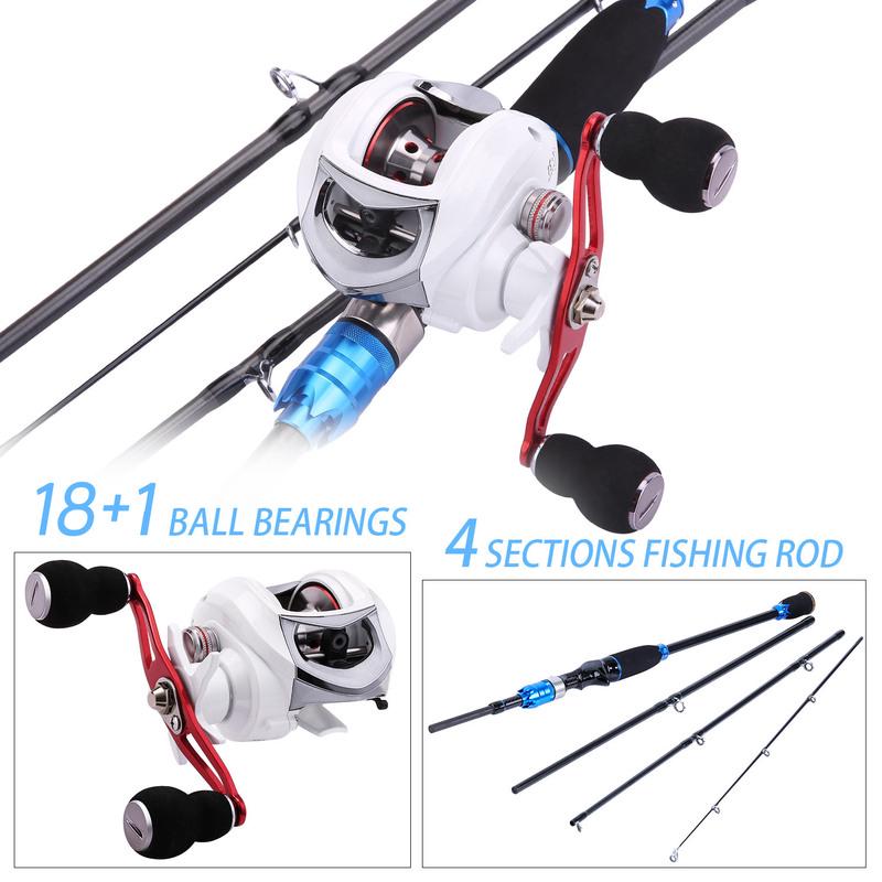 Комбинированная катушка для удочки, карбоновая удочка и катушка для наживки, набор для ловли пресноводного окуня