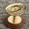 16.51 Cm Nautical Full Brass Gimble Compass Maritime Home Decorative