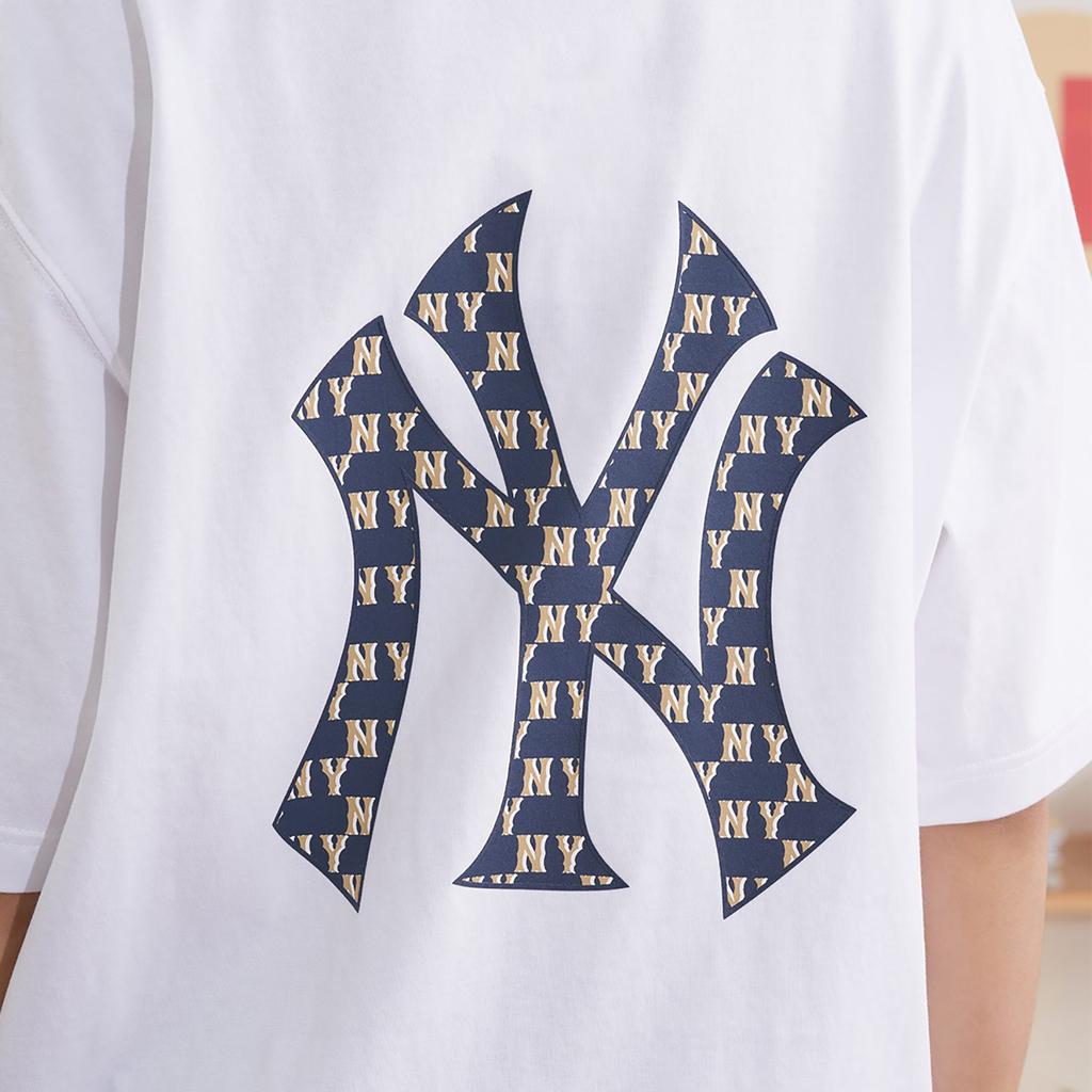 MLB Футболки New York Yankees Унисекс Белые С Круглым Вырезом Умеренный Прямой Крой 3ATSM0233-50WHS
