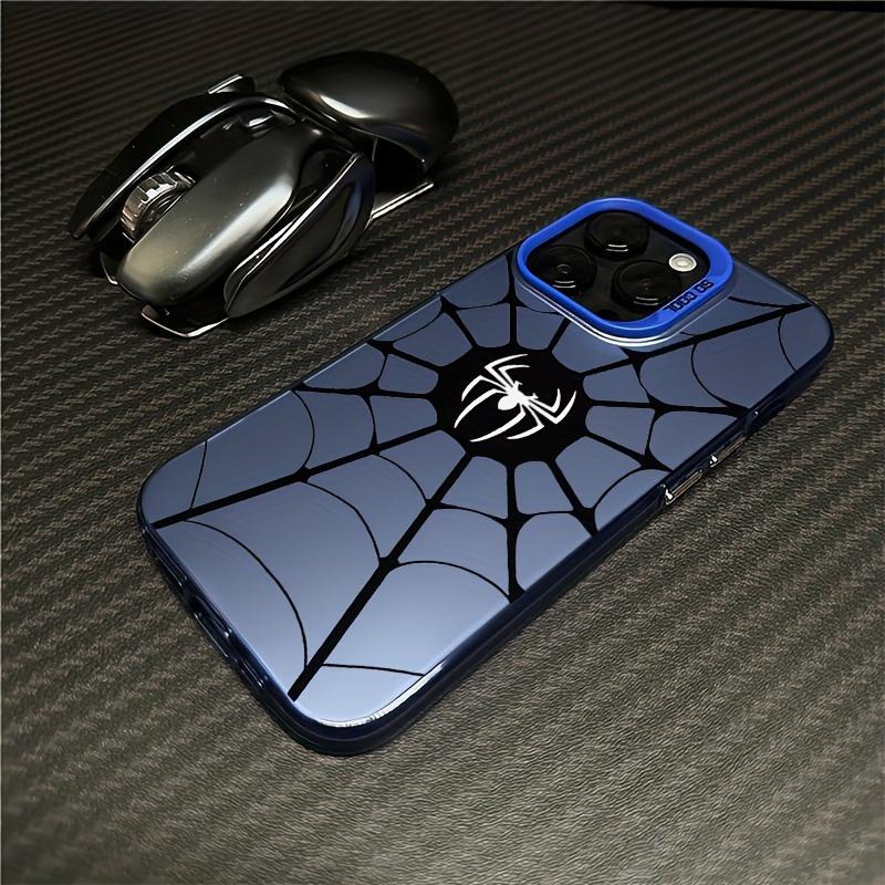Black spider pattern phone case suitable for iPhone 17 16 15 14 13 12 11 Pro/Max/Plus anti drop and shockproof back cover
