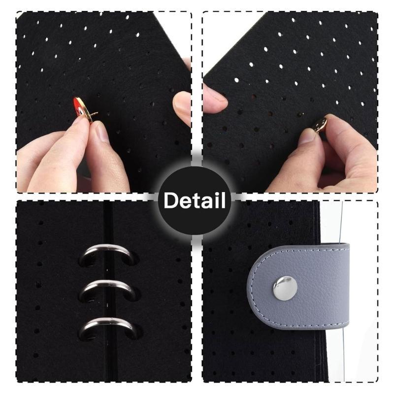 652F Фетровый альбом для демонстрации и хранения коллекции значков, брошей, медалей, значков. Портативный контейнер.