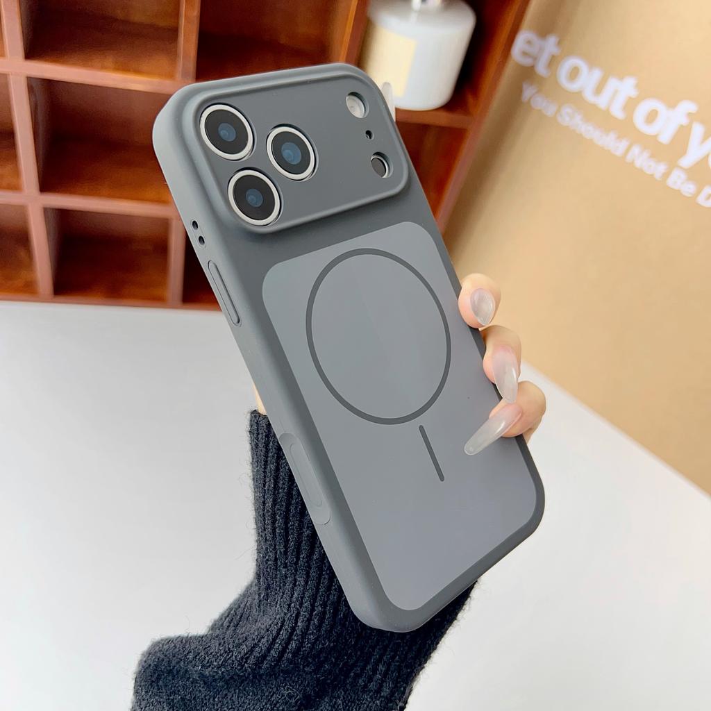 Official  Silicone Dual Color Magnetic Phone Case for IPhone 17 Pro Max 17pro for Magsafe Wireless Charge Soft Cover