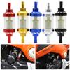 8mm CNC Aluminum Alloy Glass Motorcycle Gas Fuel Gasoline Oil Filter Moto Accessories for ATV Dirt Pit Bike Motocross