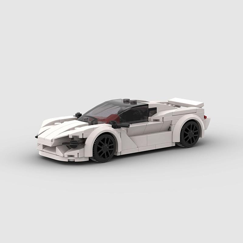 MOC Ретро Гоночный Автомобиль Кирпичики Скоростные Машины Технические Строительные Блоки DIY Набор City Friends Детские Игрушки Креативные Подарки для Мальчиков Девочек