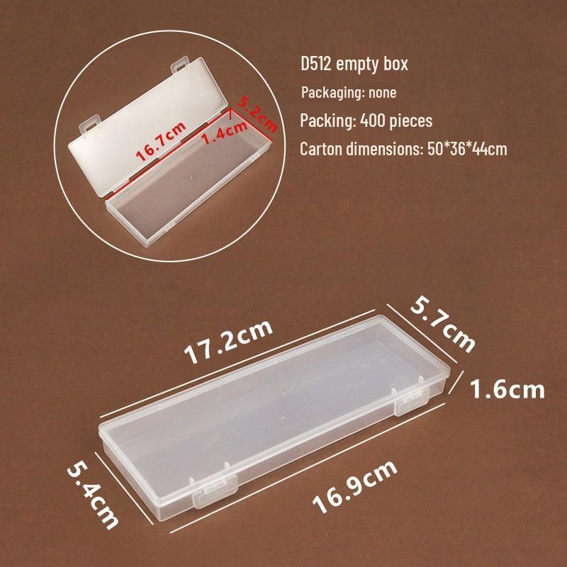 Transparent Rectangular Storage Box - Jewelry, Fishing Gear, Hooks, and Stationery Organizer
