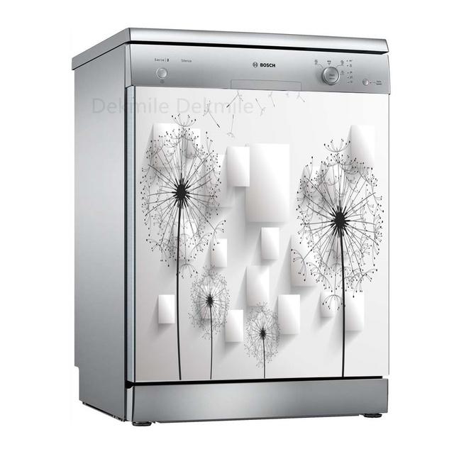 Чаша для мытья цветов, самоклеящиеся наклейки для посудомоечной машины, настенная дверная крышка, кухонные украшения, аксессуары, подарок, целая пленка, наклейка на обои