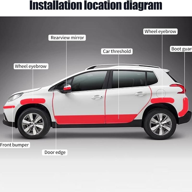 3D наклейка из углеродного волокна для автомобиля, защитная паста для самостоятельного изготовления, полоска для порога автомобиля, боковое зеркало, лента против царапин, водонепроницаемая защитная пленка
