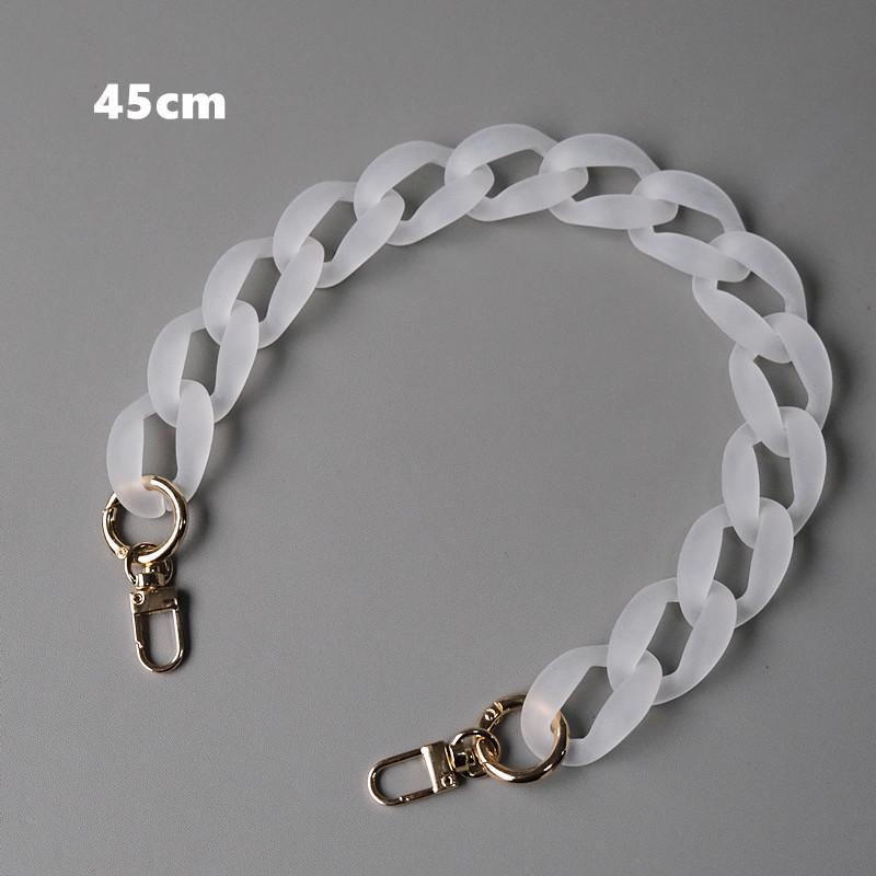 Новая модная женская сумка, аксессуар, цепочка, съемный сменный белый прозрачный ремешок, женская сумка на плечо, сделай сам, полимерная сумка, милая цепочка