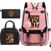 Katseye K-pop Girl Group Photo Print 3-Piece Set Student Backpack Combo 60707 Fashion School Bag Stationery Kit