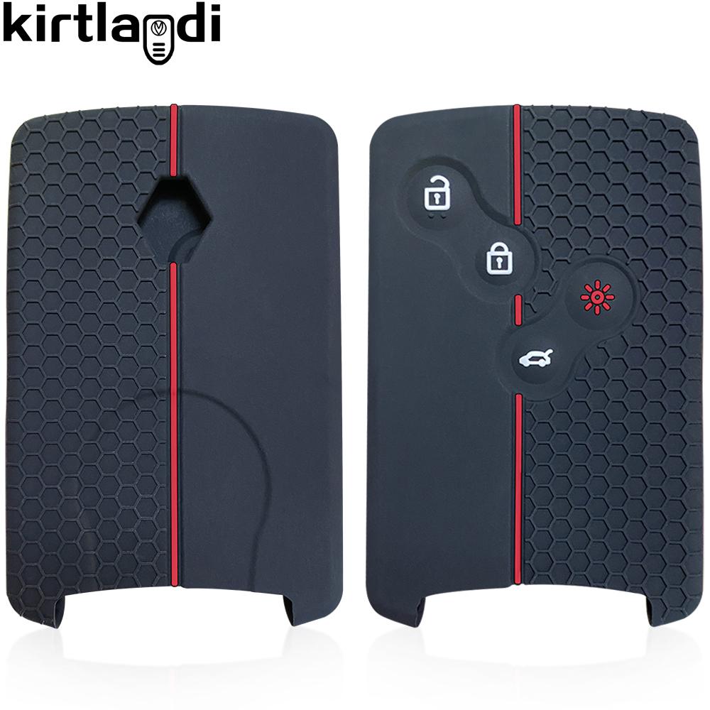 Силиконовый чехол для ключей с 4 кнопками для Renault Duster Captur Clio Logan Megane 1 2 3 Koleos Scenic Nema Fluence Zoe, аксессуар