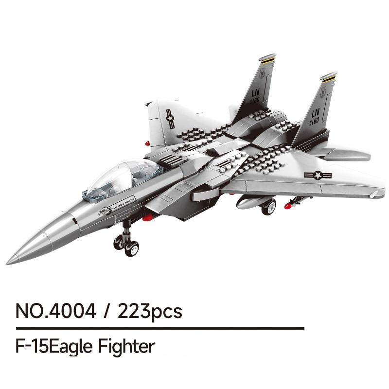 Истребители F-15 Модель Кирпичи Боевой Самолет Строительные Блоки Игрушка Подарок Самолет-Истребитель Реактивный Самолет Модель Строительные Игрушки 223 ШТ.