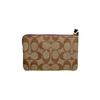 Coach Disney Disney в совместном бренде CORNER ZIP застежка-молния нашивка с мультяшным логотипом коровья кожа кошелек обычный женский хаки
