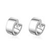 Trendy Black Hoop Earrings for Women Jewelry Fashion 925 Sterling Silver Earrings Girls Bithday Party Accessories Female