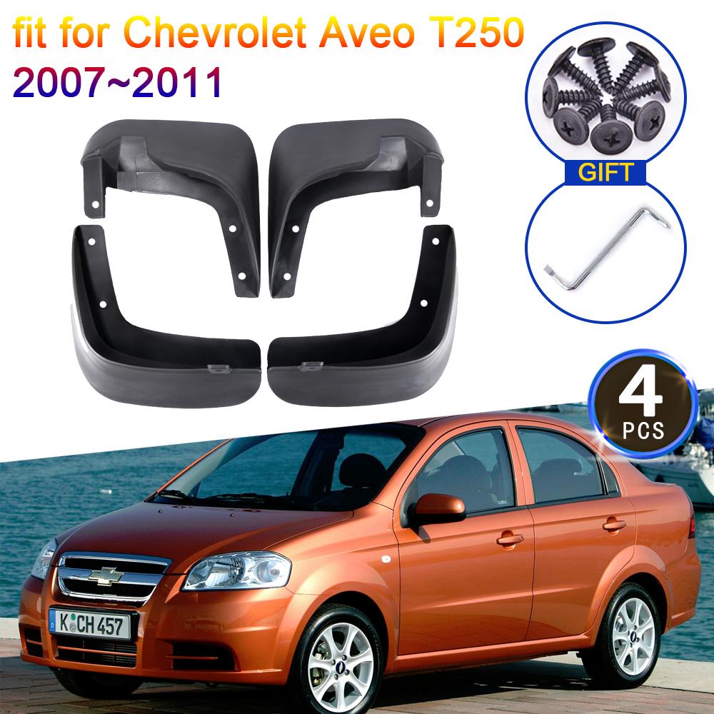 For Chevrolet Aveo T250 2007 2008 2009 2010 2011 Mud Flaps Splash Fender Guard Mudflap Front Rear Wheels Car Stying
