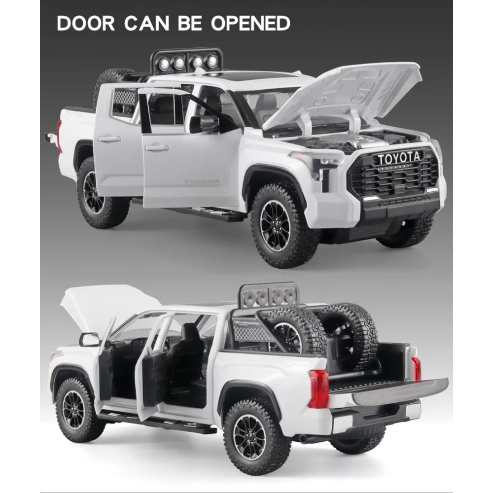Großes 1/24 Toyota Tundra SUV Modellauto Diecast Miniatur Metallauto Geländewagen Sammlung Sound Licht Kinderspielzeug für Kinder