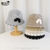 Осень и зима теплая панама маленькое лицо мода защита ушей шляпа-ведро универсальная вязаная шерстяная шапка женская