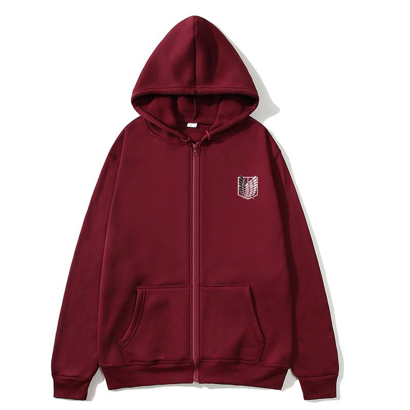Japan Anime Attack On Titan Women Zip Hoodies Autumn Casual Pullover Sweats Zip Hoodie Fashion Sweatshirts Zip Sweatshirt Clothes