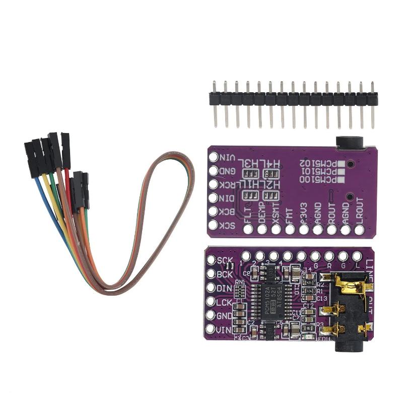 1 Комплект Pcm5102 Интерфейс I2S ЦАП Декодер Плеер Модуль Для Raspberry Pi Формат Phat Плата Цифровой Аудио Плата
