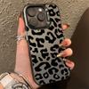 Черно-коричневый чехол для телефона с леопардовым принтом IMD для iPhone 16 15 Pro Max 14 Plus 13 12 11 16E X XR XS Max 7 8 Plus SE2 Противоударный чехол