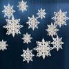 6Pcs 3D Snowflake Pendant Paper Christmas Snowflake Pendant Snowflake Pendant Holiday Party Decorations