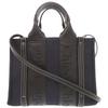 Used AUTHENTIC Chloe 2WAY Woody Small Tote Bag Hand Bag Navy/Black Leather