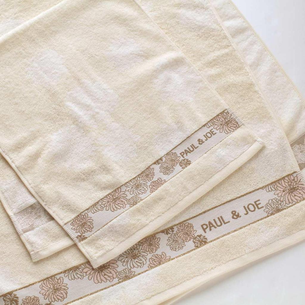 Paul Joe Bath Towel Chrysanthemum 60 X 120cm Paul Joe PAUL JOE ACCESSOIRES & (Ivory) [100% Cotton] Women's Approx. & & 000435-0001-03