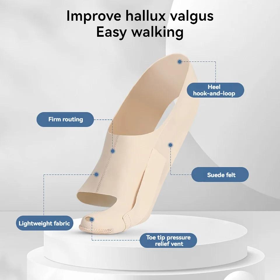 1Pcs Adjustable Toe Thumb Valgus Corrector Lightweight Ankle Brace For Bigfoot Bone Toe Separation Correction Wear With Shoes