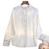 Spring 2025 Real Shot New Shirt Spring and Autumn Versatile Long-sleeved Blouse Sleeves Sweet Temperament High-end Top