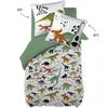 Duvet Set 140 X 200 "Minots" Reversible 100% Cotton / 57 Threads/cm² - Cretaceous
