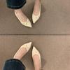 Lady Style with Skirt Gentle Shoes Fashionable Versatile Women's Shoes French Comfortable Women's Single Shoes 2025 Spring and Summer New