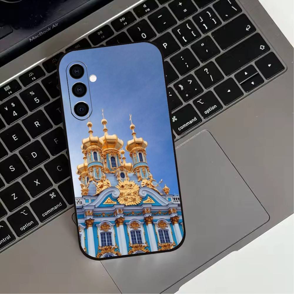 Известная архитектура России Чехол для телефона для Samsung Galaxy A73, A72, A71, A70, A53, A52, A51, Другие Мягкий черный чехол