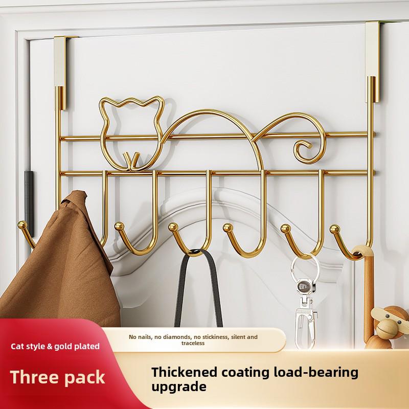 Punch-Free Detachable Door Hook: Bedroom Coat, Bag & Clothes Rack