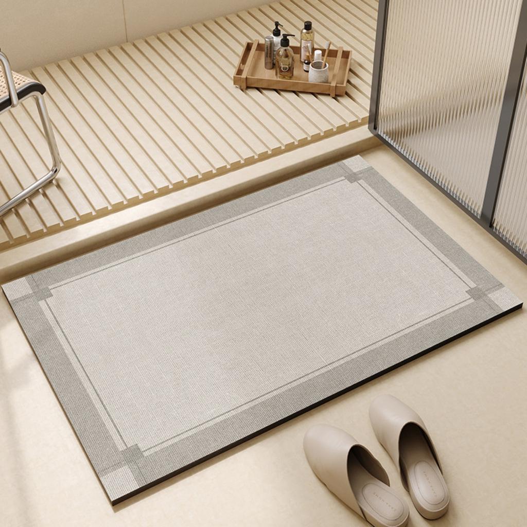 Diatom Printing Bathroom Thickening Mat Bath Non-slip Carpets In Wash Basin Bathtub Side Floor Rug Shower Room Doormat Memory Foam 3D Pad